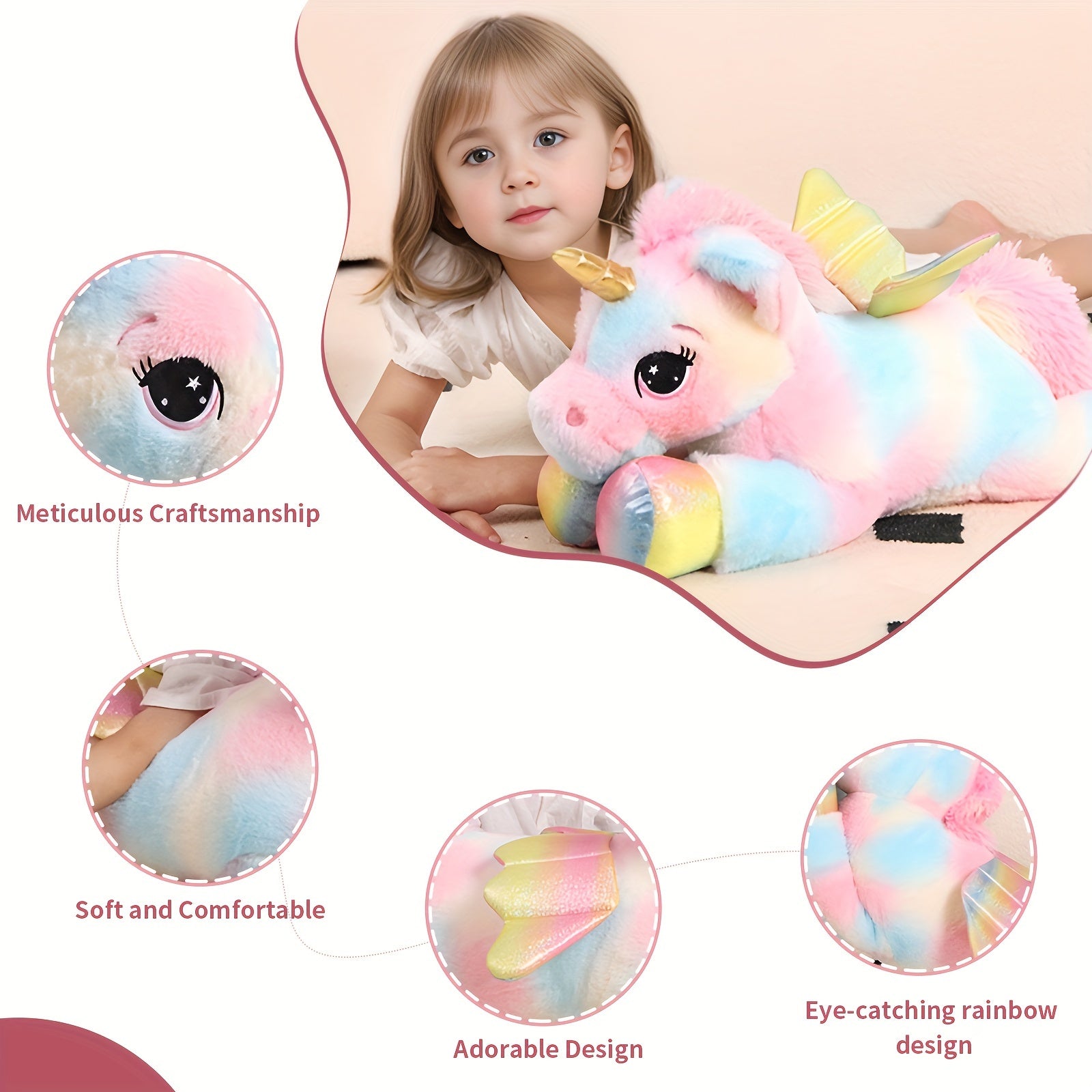 Rainbow Unicorn Plush Toy