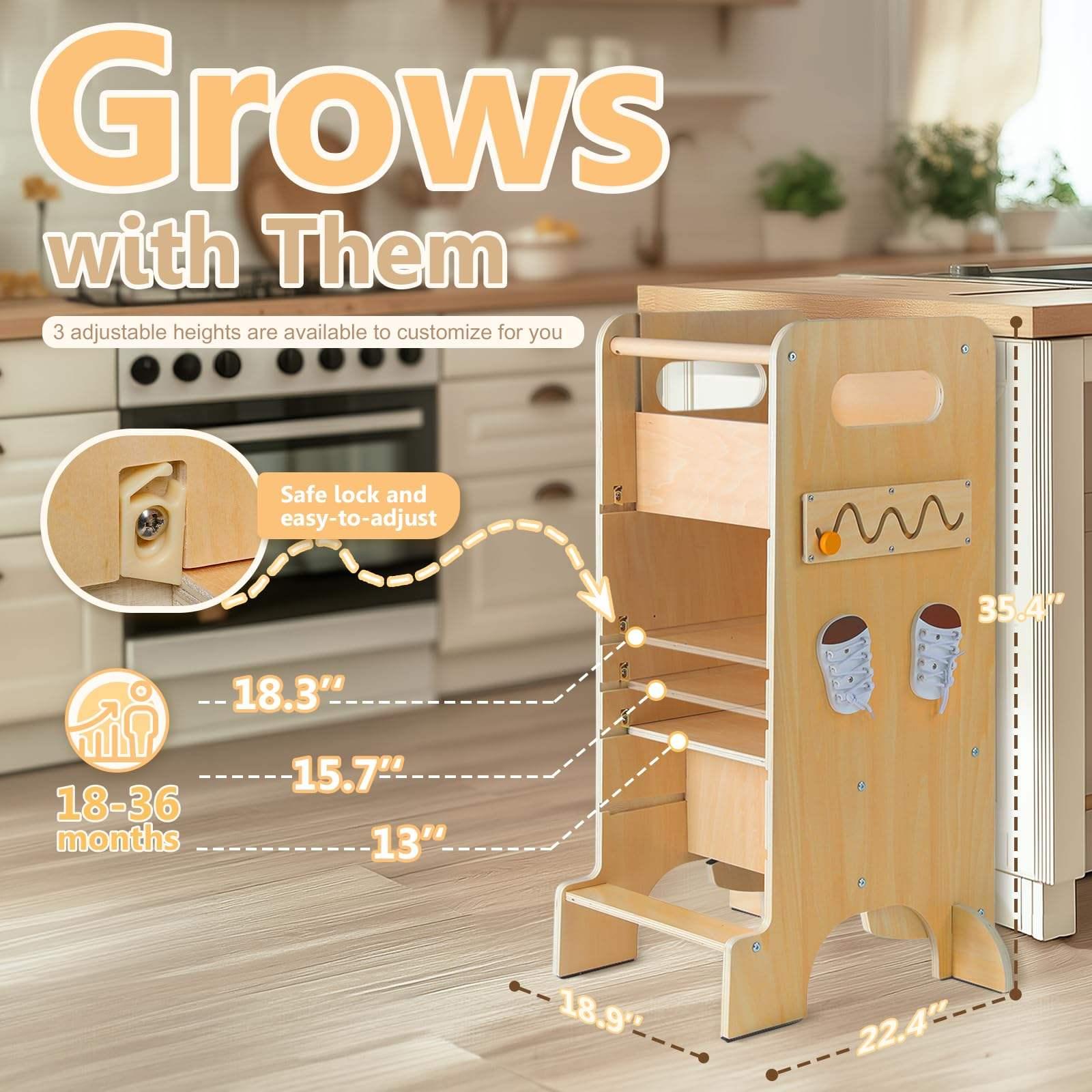 Toddler Learning Stool Assistant Tower
