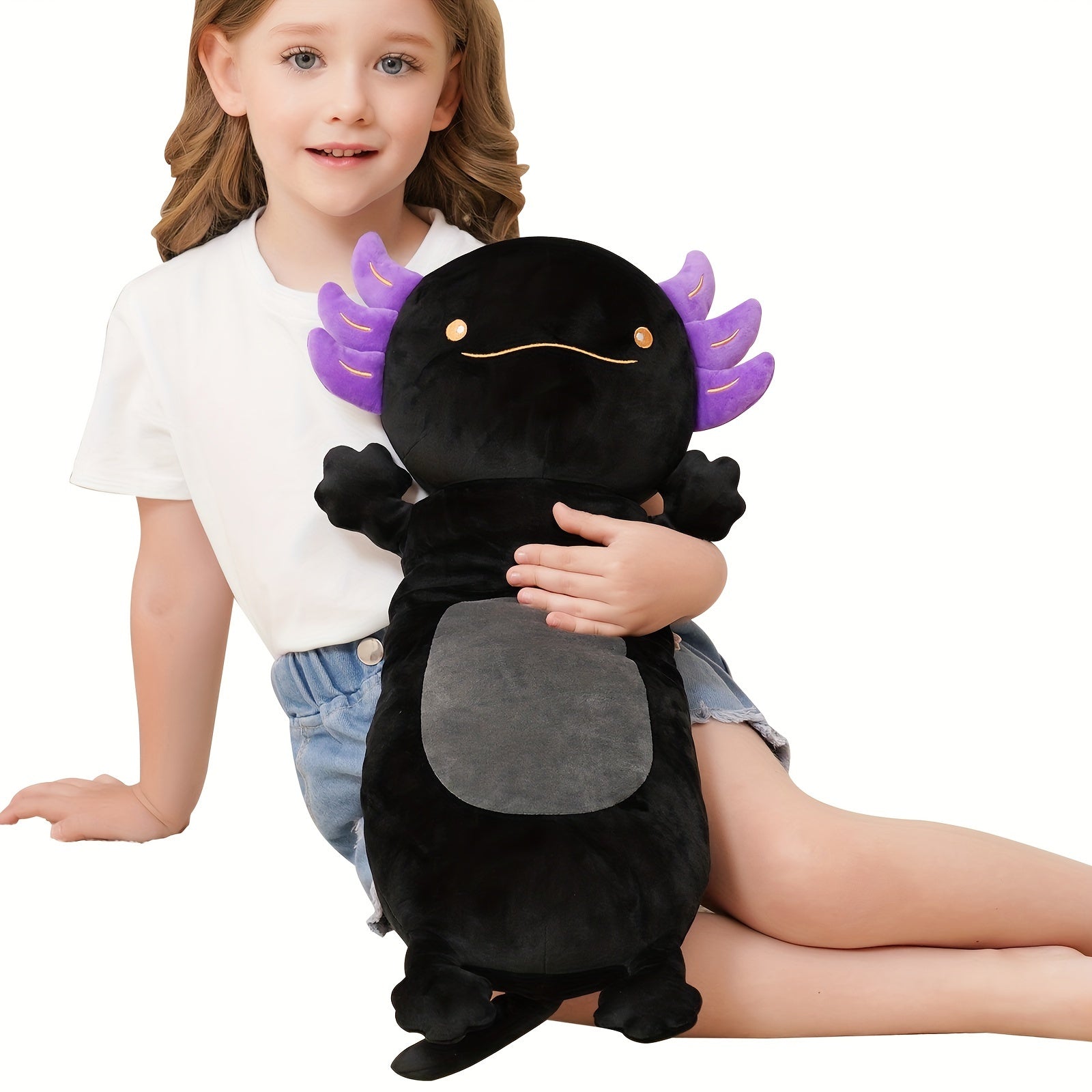 Giant Black Axolotl Plush Toy