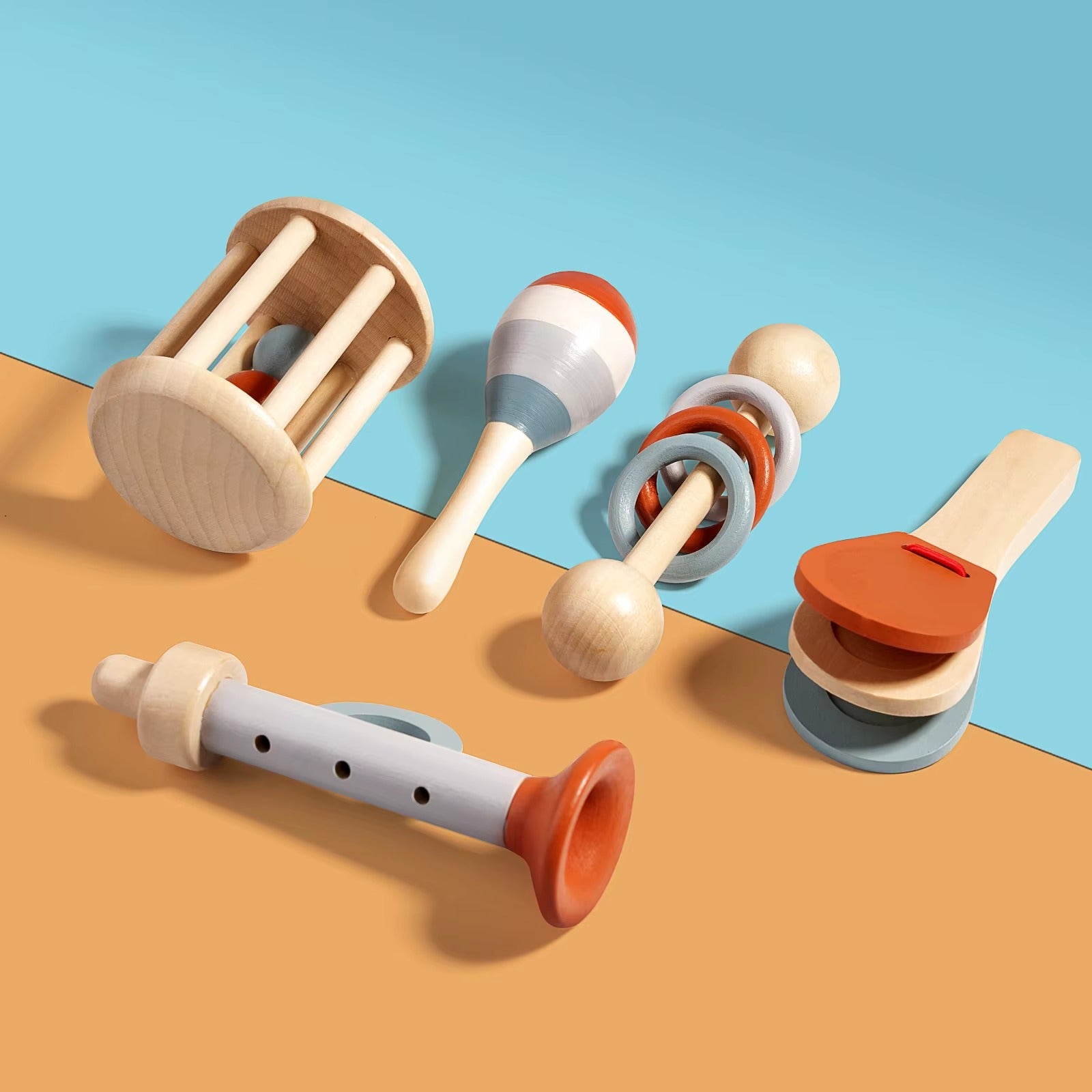 Wooden Kids Musical Instruments Set Toy Early Education