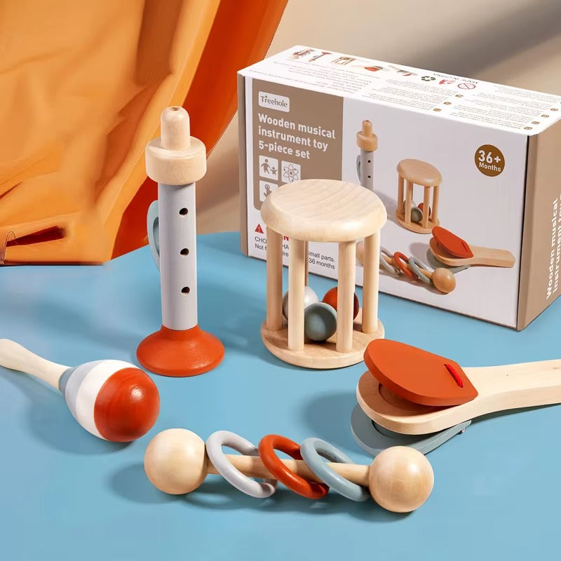 Wooden Kids Musical Instruments Set Toy Early Education
