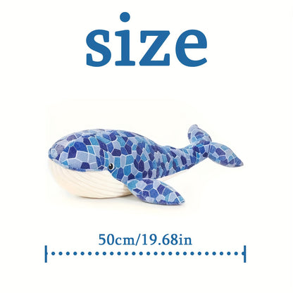 Blue Sea Whale Plush Toy