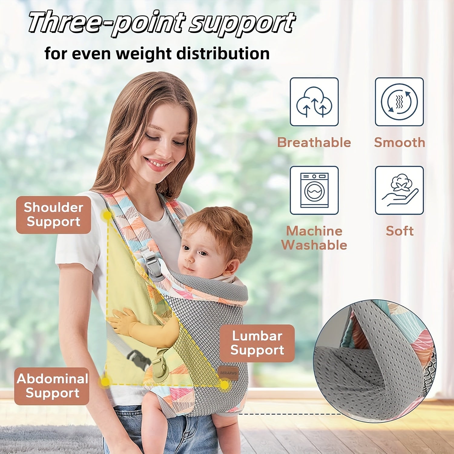 Baby Carrier Breathable Ergonomic for 3-36 months