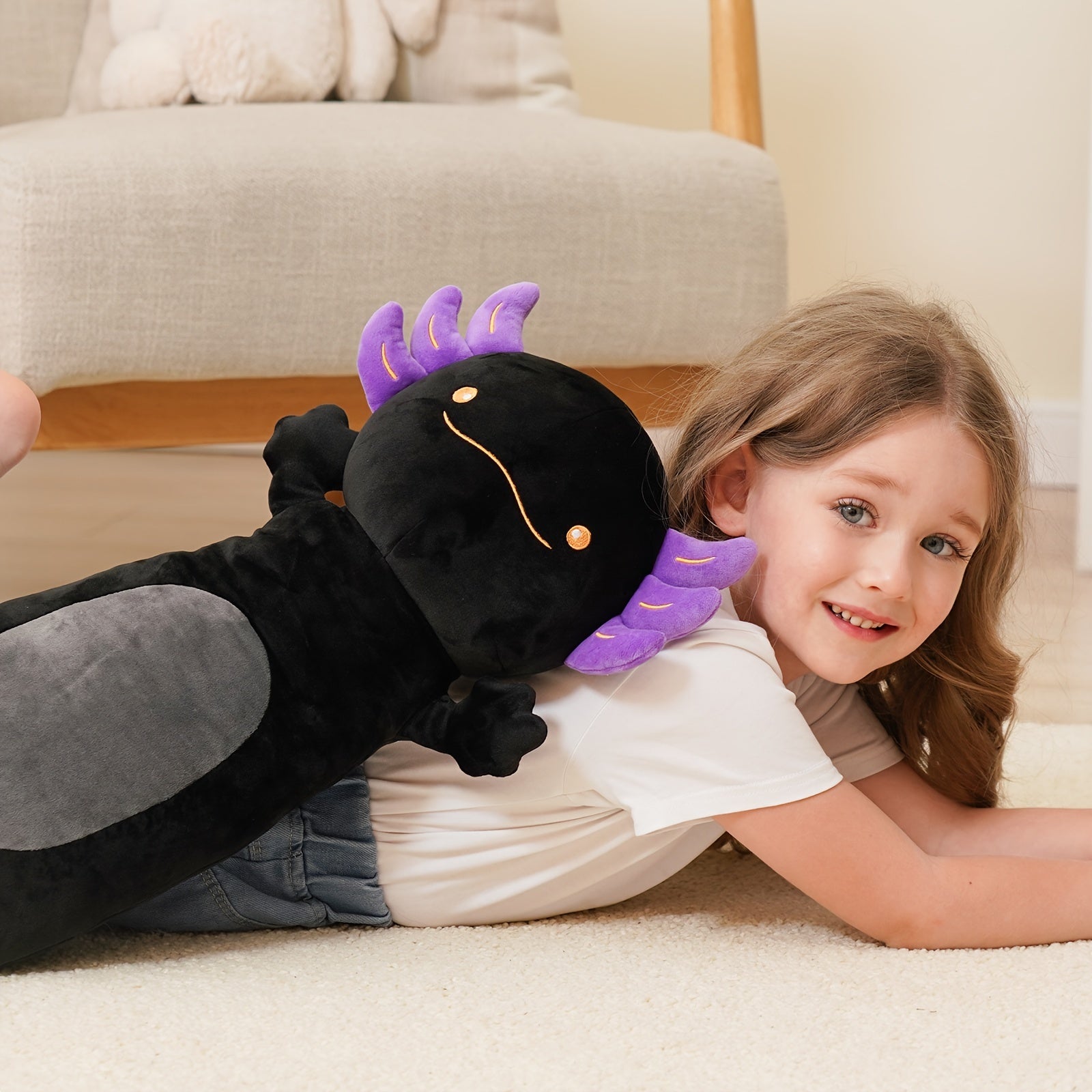 Giant Black Axolotl Plush Toy