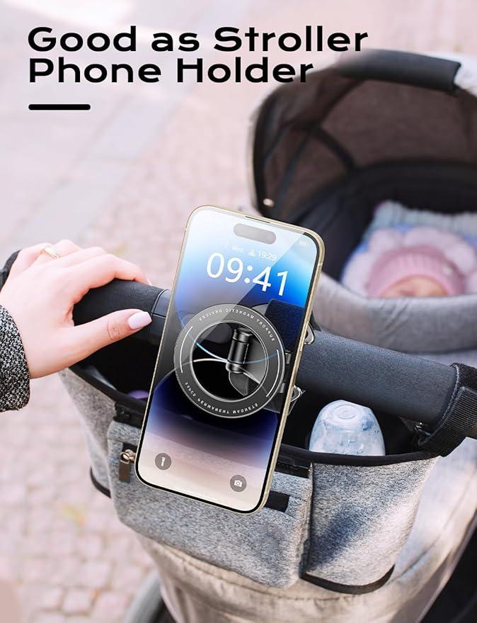 Magnetic Phone Holder Stroller Pram Foldable