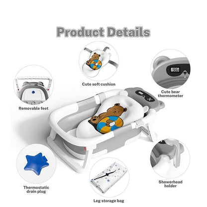 Baby Bathtub Real-Time Temperature Foldable