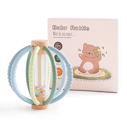 Baby Rattle Silicone Teether Montessori Sensory Toys