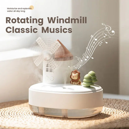Windmill Air Humidifier LED Light Music Diffuser Box