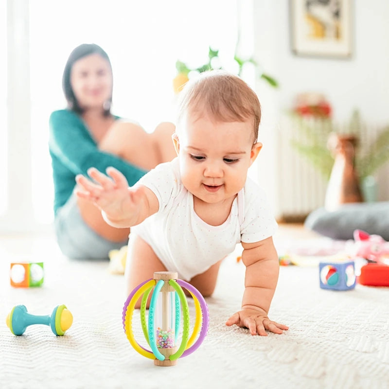 Baby Rattle Silicone Teether Montessori Sensory Toys