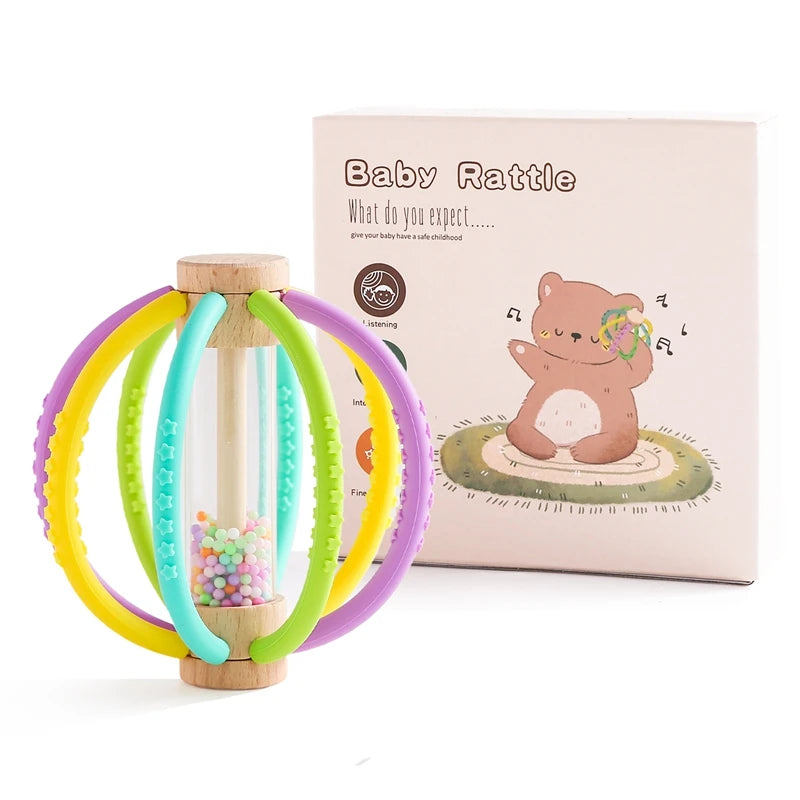 Baby Rattle Silicone Teether Montessori Sensory Toys