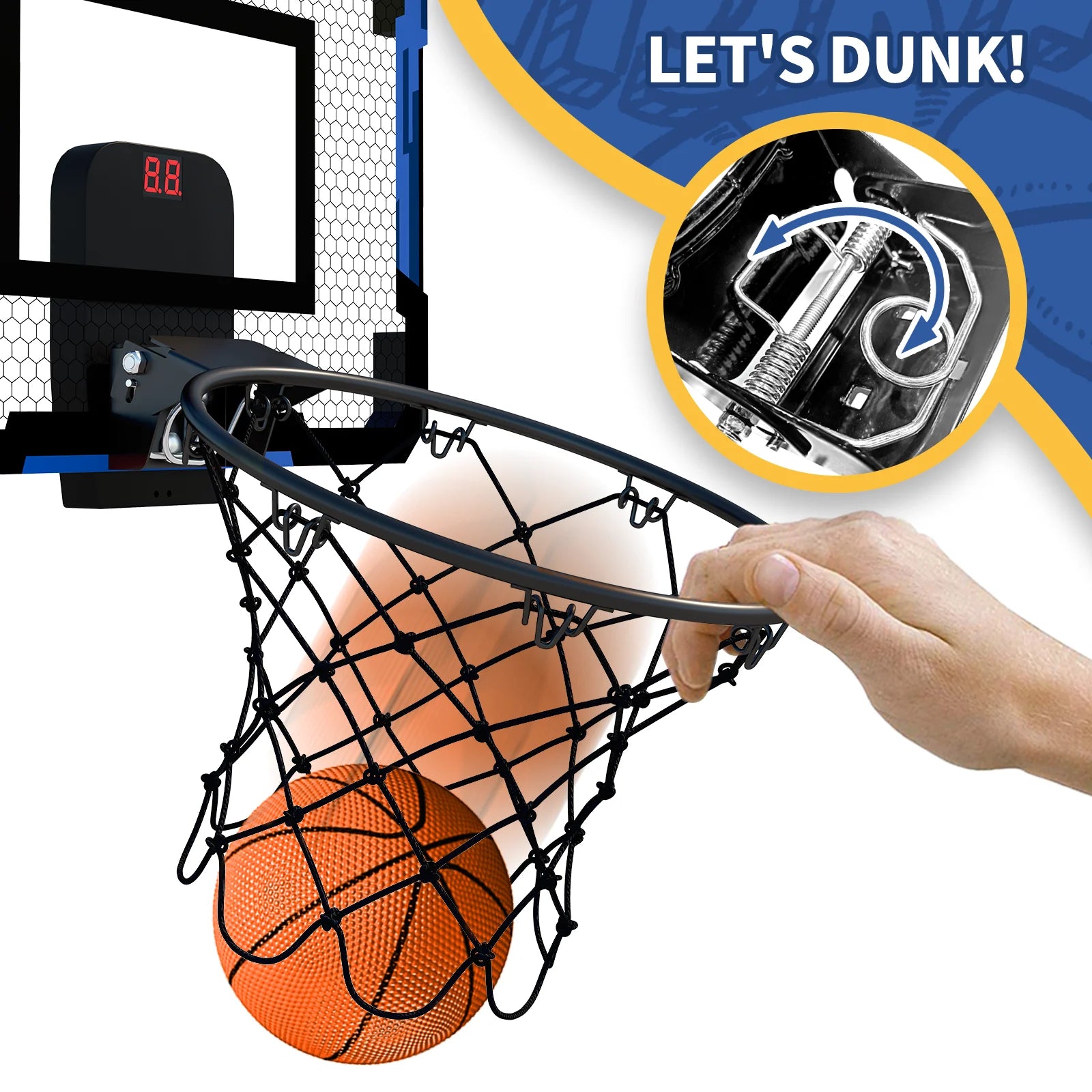 Kids Sports Toys Basketball Foldable Wall Hoop