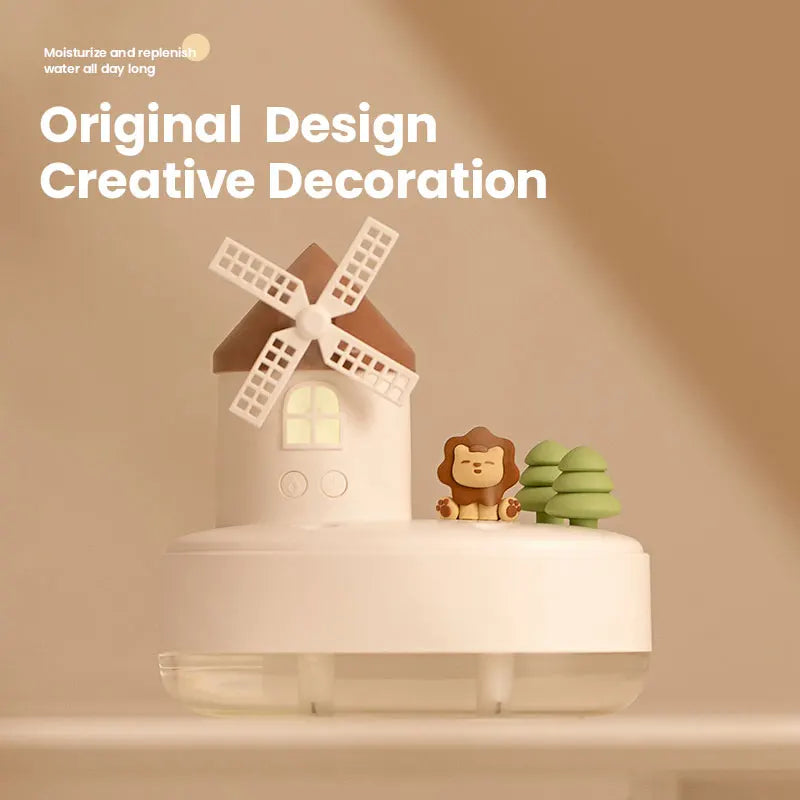 Windmill Air Humidifier LED Light Music Diffuser Box
