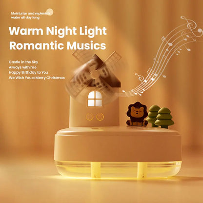 Windmill Air Humidifier LED Light Music Diffuser Box