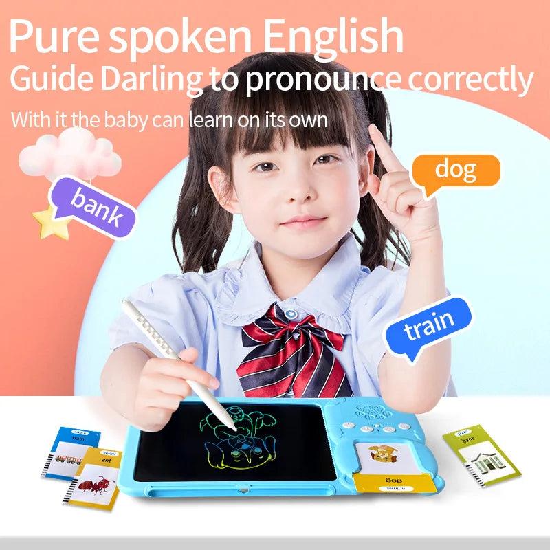 2 in 1 Interactive Talking Writing Flash Cards Board Pad Toy Education