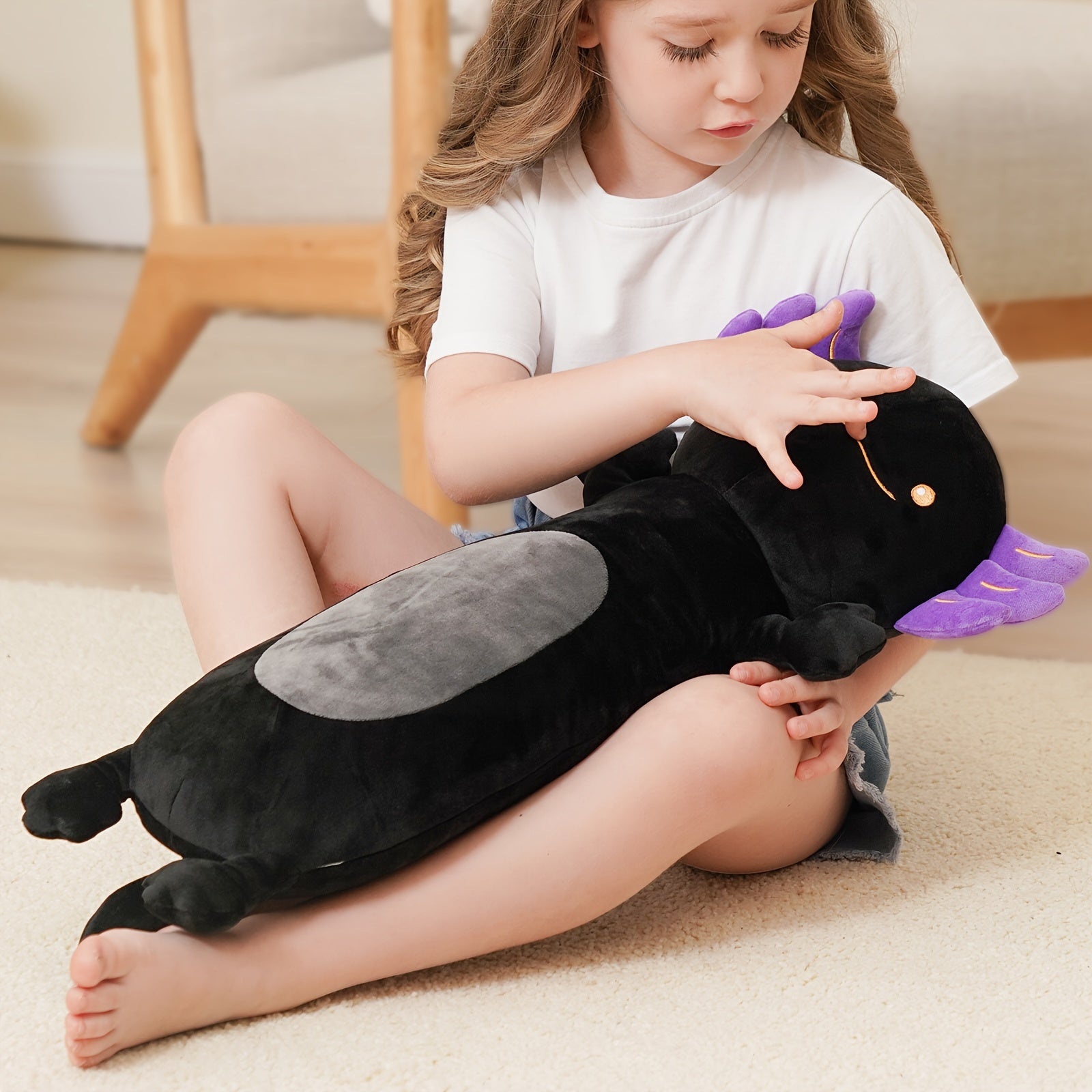 Giant Black Axolotl Plush Toy