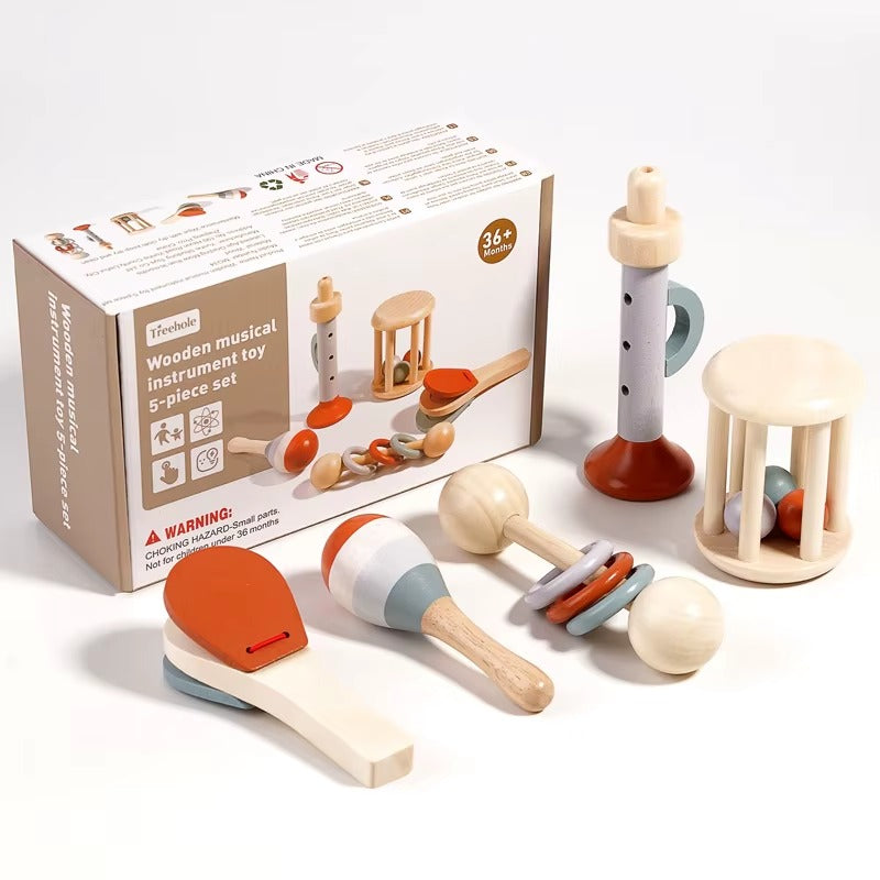 Wooden Kids Musical Instruments Set Toy Early Education