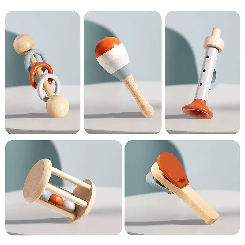 Wooden Kids Musical Instruments Set Toy Early Education